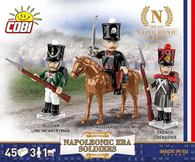 Cobi Soldados de la era napoleónica 4 figuras con accesorios, 45 k