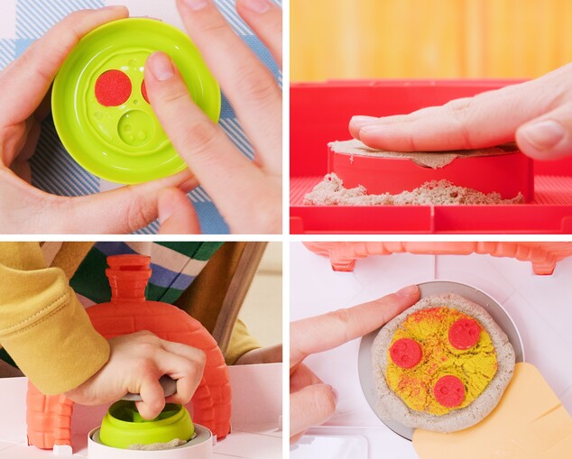 Kinetic Sand výroba pizze
