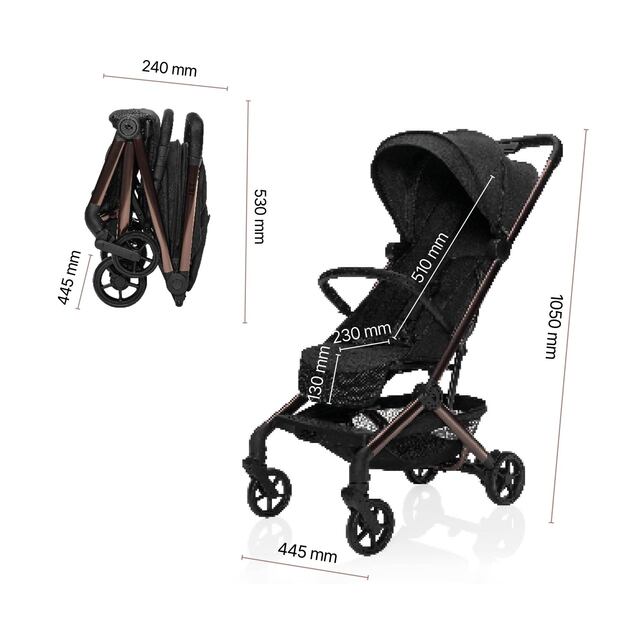 Športový kočík Jet, Quartz Black