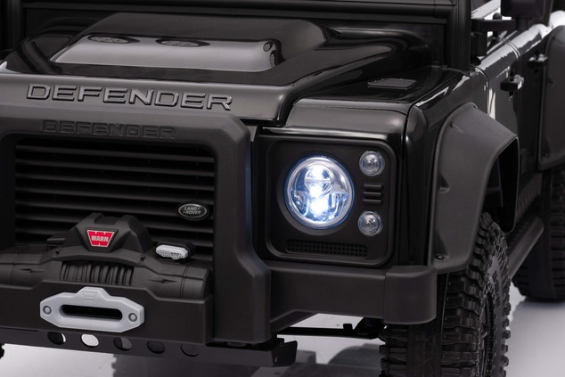 Elektrické autíčko Land Rover Defender 110 SVX 12V, oranžové, 4X4 pohon, LED svetlá, predn