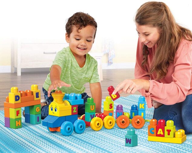 Mattel Mega Bloks Hudobný vláčik s písmenkami FWK22