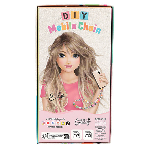 Top Model DIY Mobile Chain, Sasha, sada na výrobu prívesku na mobilný telefón