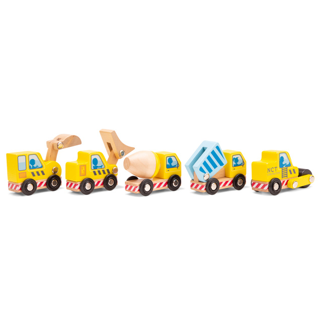 New Classic Toys Set von Baustellenfahrzeugen - 5 Stück