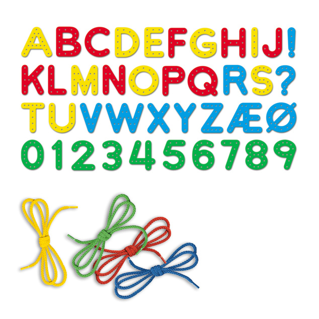 Quercetti Play Montessori - Prevliekanie ABC+123