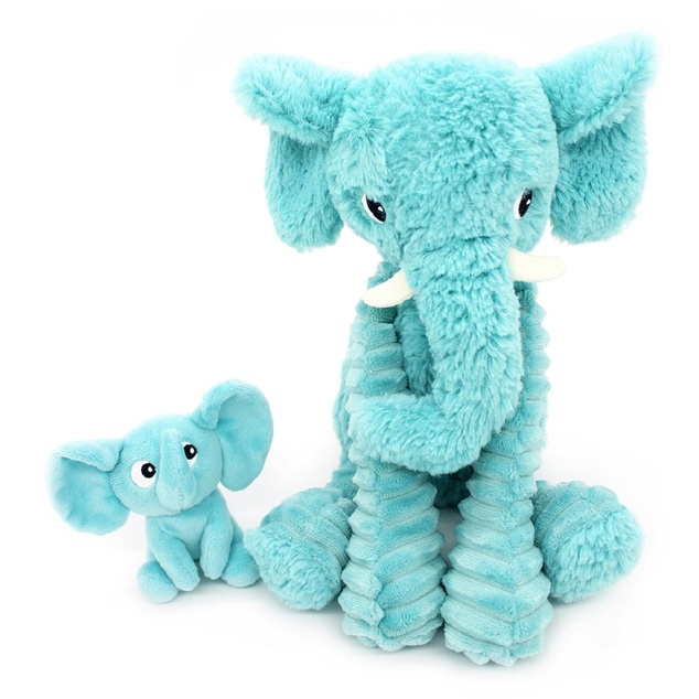 Ptipotos Plüschelefant Dimoitou blau - Mama mit Baby