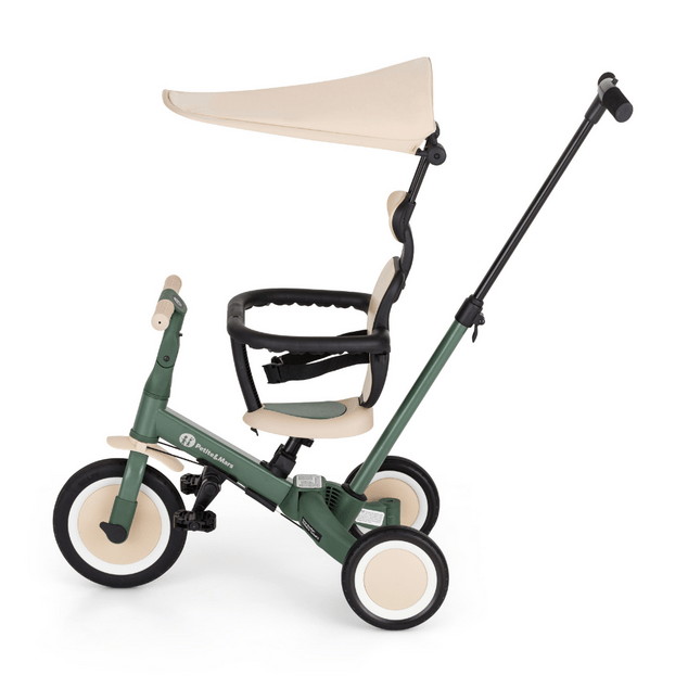PETITE&amp;MARS Triciclo multifuncional 5 en 1 Turbo Plus Misty Green