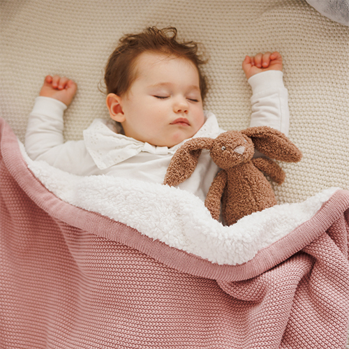 BABYONO Deka bavlnená s fleecovou podšívkou 75 x 100 cm ružová