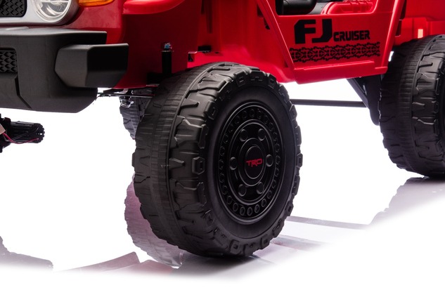 Elektrické autíčko Toyota FJ Cruiser XXL s pohonom 4x4, licencované (Dvojmiestne), červené