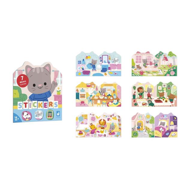 Janod Stickers Samolepky Dom 7 predlôh