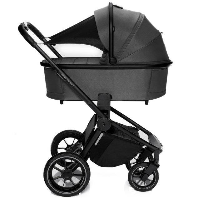 Set kočík Move Cross 3 + hlboká korba  Move XL 3 + autosedačka + základňa, All Black