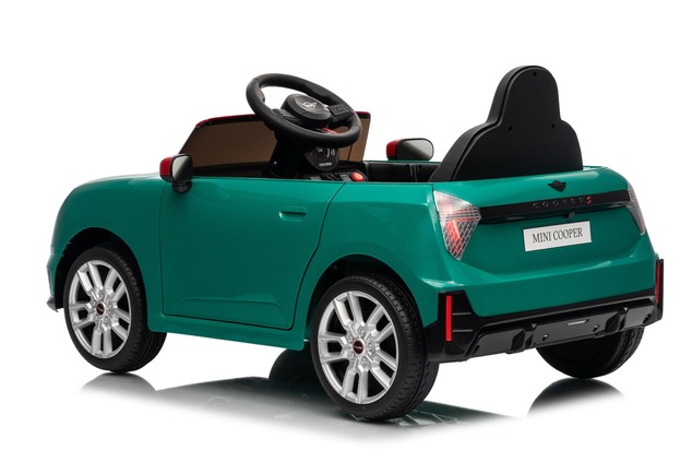 Elektrické autíčko BMW Mini Cooper 12V, zelené, USB Vstup s Bluetooth pripojením na MP3 Pr