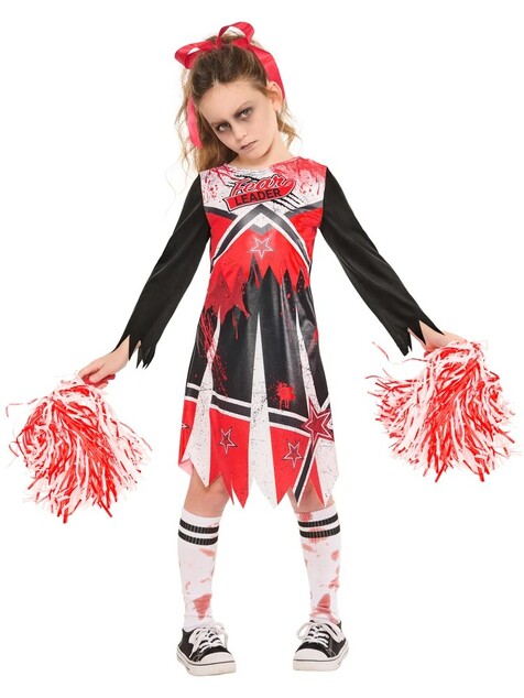 ZOMBIE CHEERLEADER dětský kostým velikost (134-140cm)