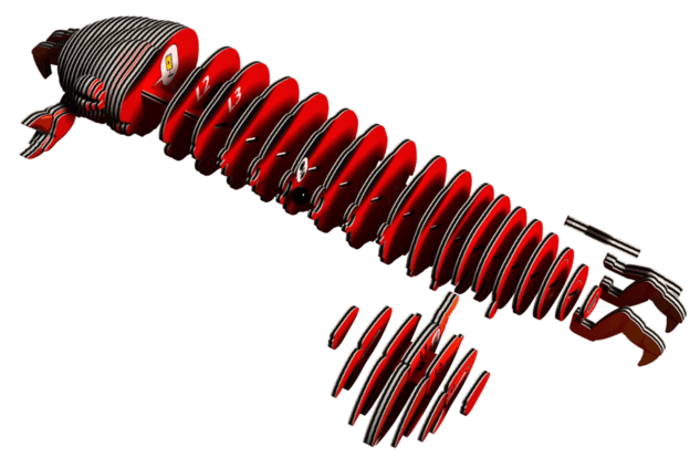 EUGY Krabbe 3D Kartonbausatz
