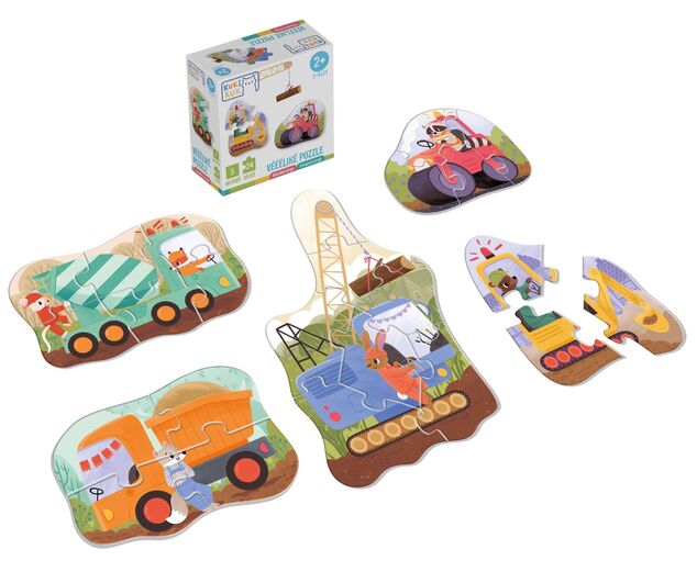 KukiKuk 80060 - Grandi puzzle Macchine da costruzione