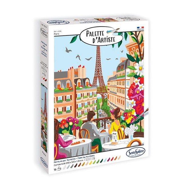 SENTOSPHERE PALETTE D'ARTISTE Maľovanie podľa čísel Paríž