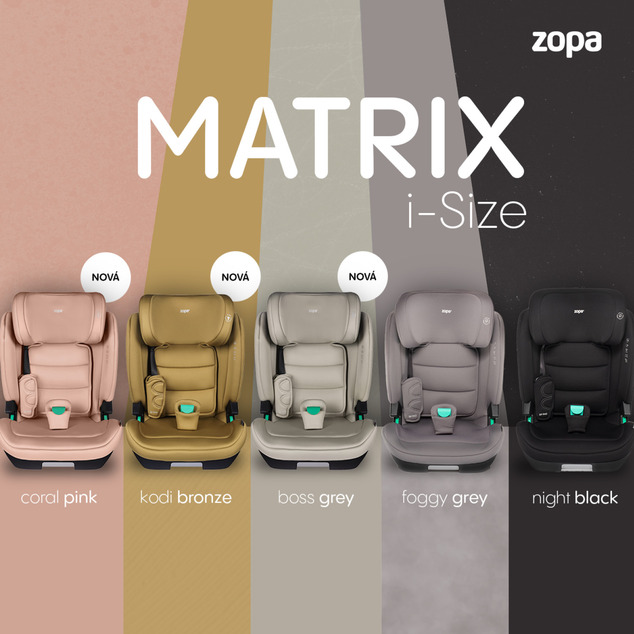 Autosedačka Matrix i-Size, Coral Pink