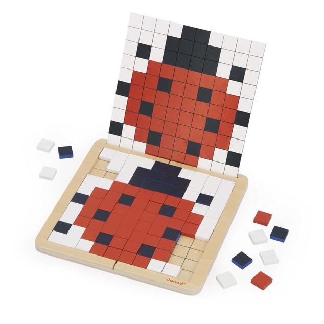 Janod Didattico Gioco educativo simmetria e codifica Mosaico in legno