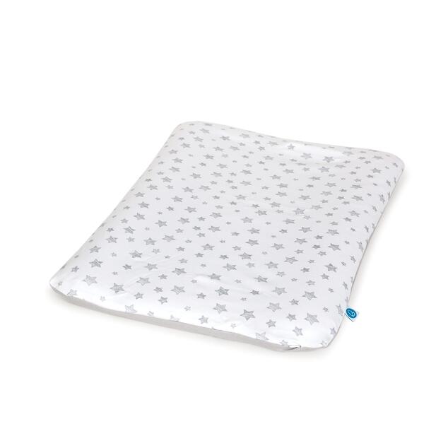 CEBA Housse pour matelas à langer doux 50 x 70 Grey Stars + Pink Stars 2pcs