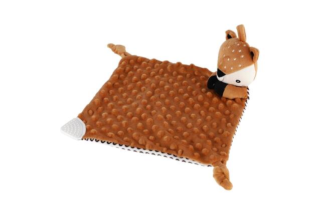 Srnka babyted, uspávač  hryzátko, hrkálka plyš 25x25cm