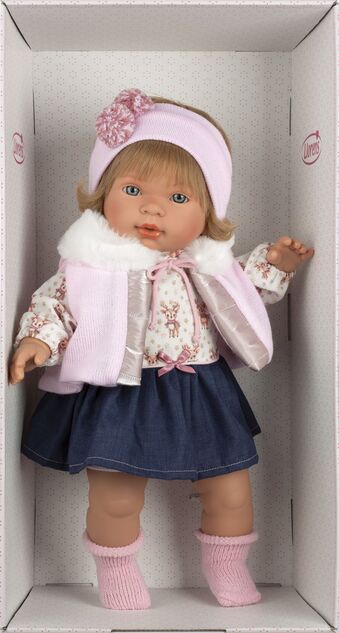 Llorens 42170 CARLA - muñeca realista con sonidos y cuerpo de tela suave