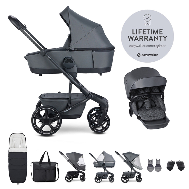 EASYWALKER Set XXL kočík kombinovaný Harvey5 Premium Mineral Grey s príslušenstvom