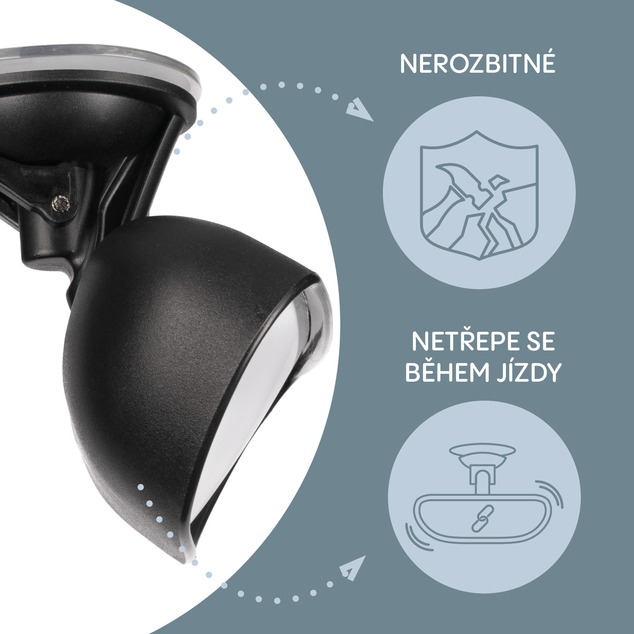Malé spätné zrkadlo DELUXE, Black