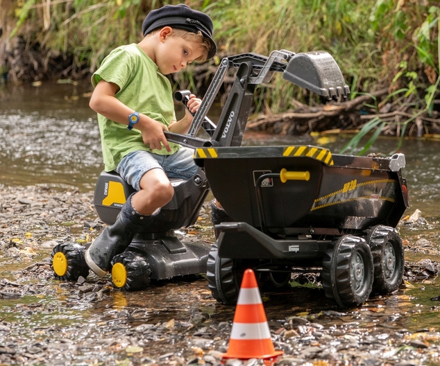 Rollytoys RollyDigger Pojazdný Otočný Bager Volvo šedý
