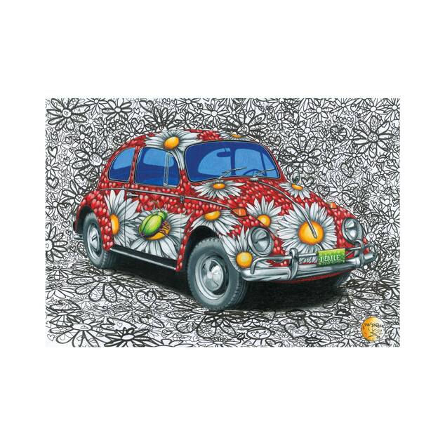 Puzzle Maľovaný VW Chrobák 500 dielikov