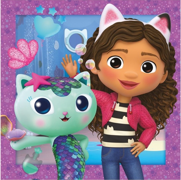 Puzzle Casa de păpuși a lui Gabby Gabby și prietenii 3x55 piese