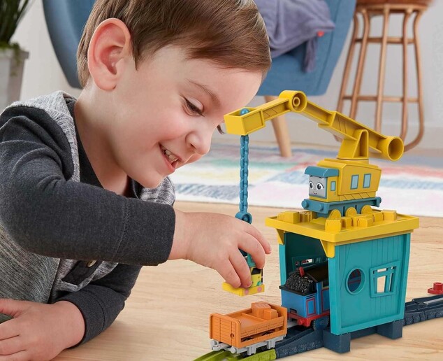 Mattel Fisher Price vláčikový set so žeriavom a motorovou mašinkou