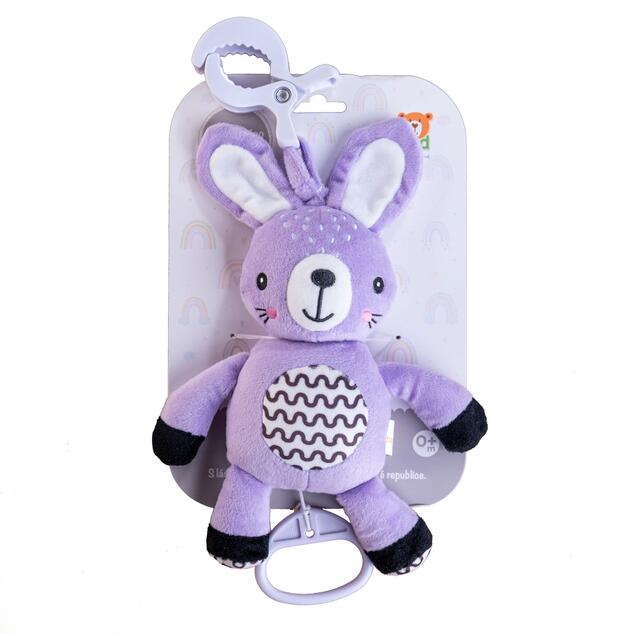 Zajačik babyted naťahovací plyš 30cm záves na postieľku/kočík