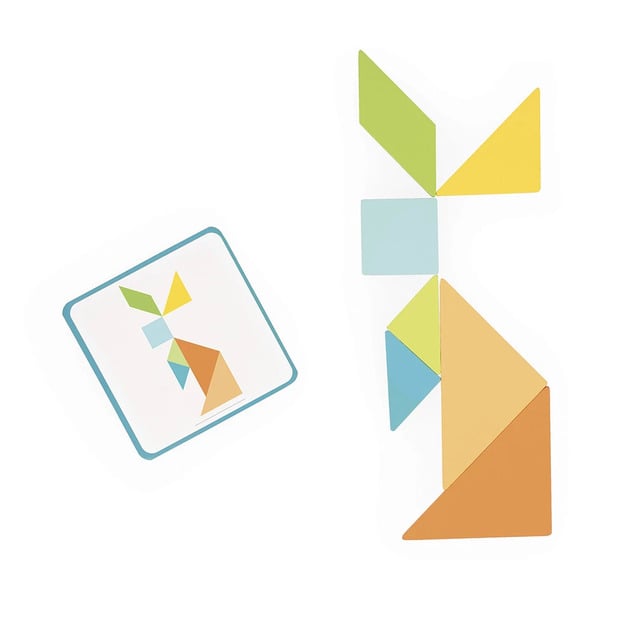 Janod Origami Tangram s predlohami 25 ks kariet séria Montessori