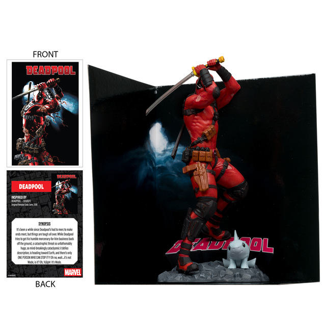McFarlane Toys Marvel Deadpool 1:10th Scale Collectible with Scene (Deadpool #1)