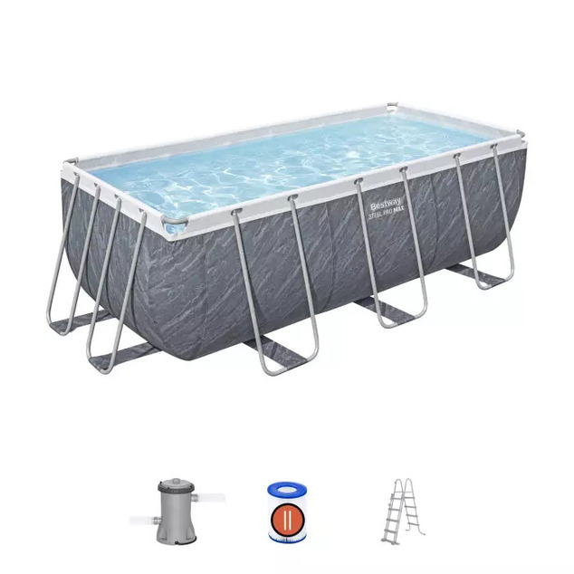 Záhradný bazén Bestway 56722 Power Steel 4.12m x 2.01m x 1.22m Rectangular s kartuš. filtr
