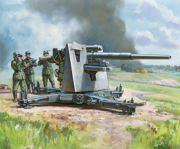 Wargames (WWII) военен 6158 - Немски 88мм Flak 36/37 (1:72)