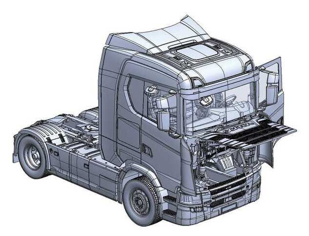 Model Kit truck 3971 - Scania S770 4x2 Normal Roof "Grey Cab" (1:24)