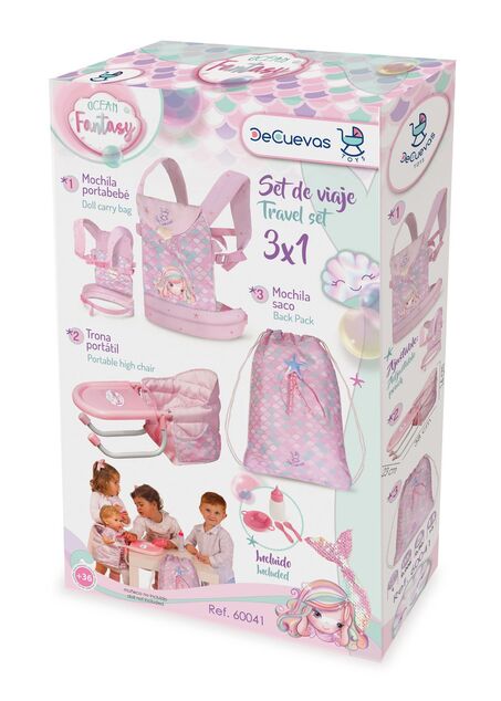 DeCuevas 60041 Reiseset für Puppen 3 in 1 Ocean Fantasy 2021