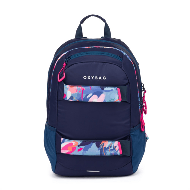 Študentský batoh + etue OXY Sport Flowers Blue