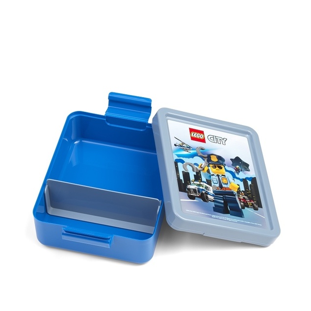 LEGO® City desiatový set (flaša a box) - modrá