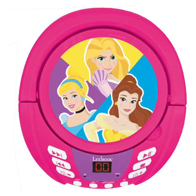 Lexibook Leuchtender Bluetooth CD-Player Disney Prinzessinnen