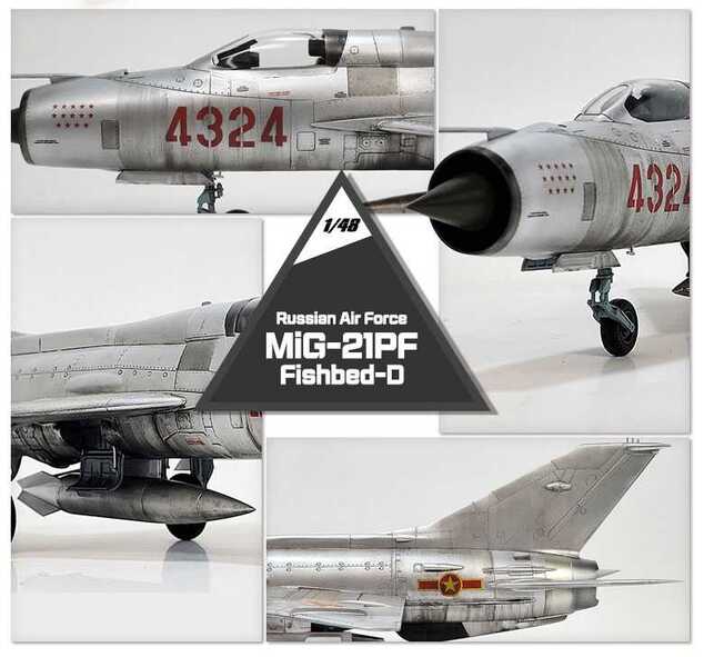 Model Kit avion 12320 - Rusko zračne snage MiG-21PF Fishbed-D (1:48)