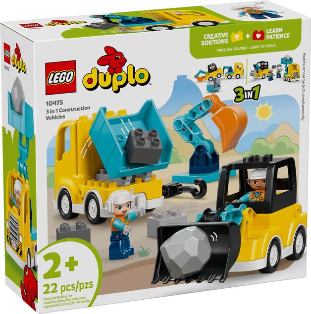 LEGO® DUPLO® 10475 Vozidlá na stavbe 3 v 1