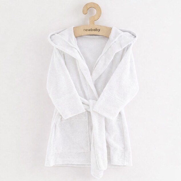 Peignoir en éponge pour enfants New Baby blanc 80/86