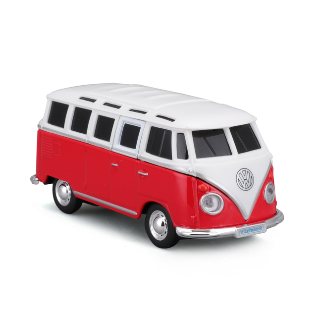 Maisto RC - DIE-CAST METAL so svetlami, Volkswagen Van Samba, 1:41, 2,4 GHz, USB, XTR, Blu