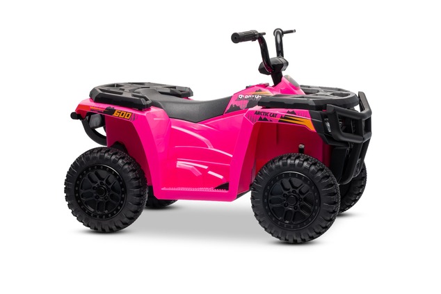 Licencovaná elektrická štvorkolka Arctic Cat 12V so zadným pohonom, ružová, LED svetlá, Lí