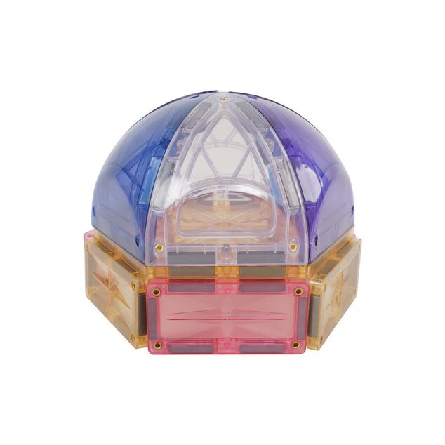 Cleverclixx Magnetická stavebnice Small Curved Pack Pastel – 34 ks