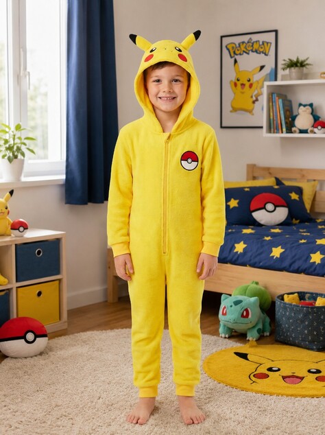 Cozy Noxxiez OS556A Pikachu - tuta multifunzione per bambini 3 in 1 taglia 98/104
