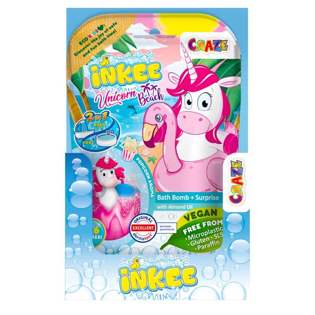 INKEE - Šumivá bomba do kúpeľa - Beach Unicorn