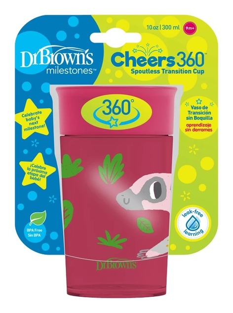 Dr.Browns Becher Cheers Jungle 300 ml rot 9m+