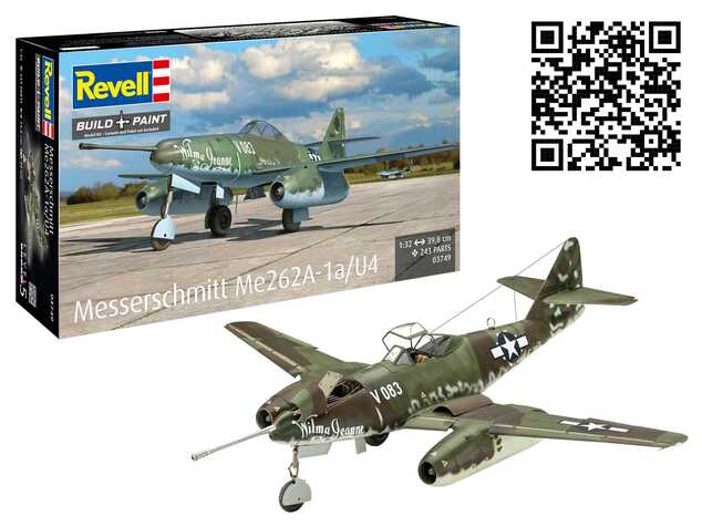 Plastic ModelKit Flugzeug 03749 - Messerschmitt Me262A-1a/U4 (1:32)